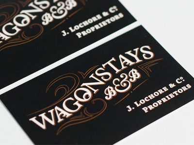 WagonStays business cards serif