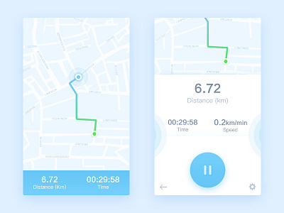 Motion record UI map run app ui