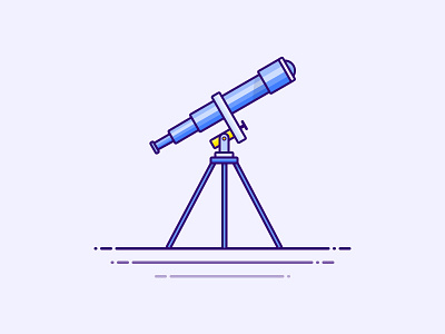 Telescope astronomy icon space telescope ui
