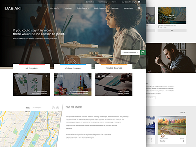 Landing Page for Painting School