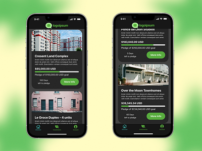 Crowdfunding Campaign - Daily UI - 032 campaign challenge crowdfunding dailyui design graphic design illustration investment mobileapp prototype real estate ui ux