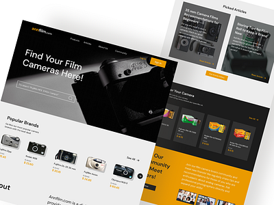 Annfilm.com - Film cameras e-commerce landing page