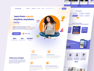 Ecourse - Online learning web design