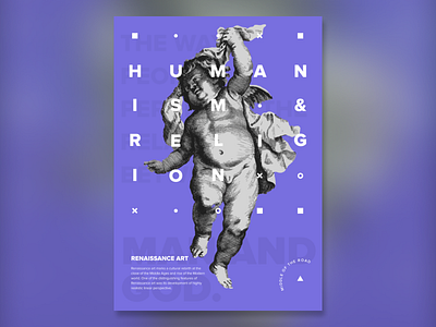 Renaissance | Raúl Rosarivo grid | Blue angel banner blue classic design graphic design grid poster rosarivo