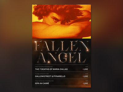 Fallen Angel | Gradient map & Swiss Typography angel banner black graphic design oragane poster swiss ui