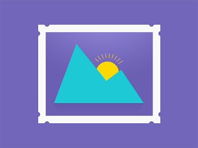 Frame With Mountain icon design google icon material ui