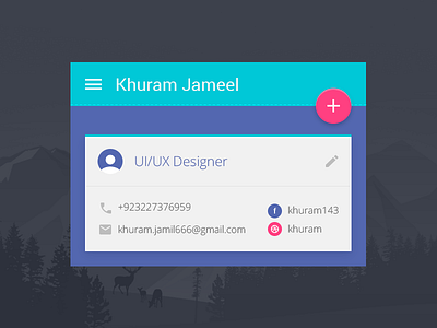 Designer Material Card