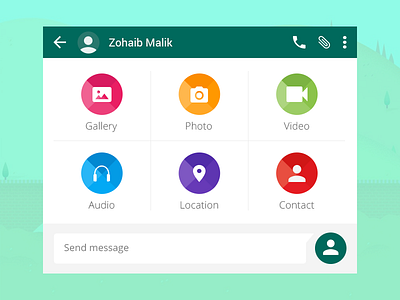 Material Chat Widget app avater color icon material ui ux widget