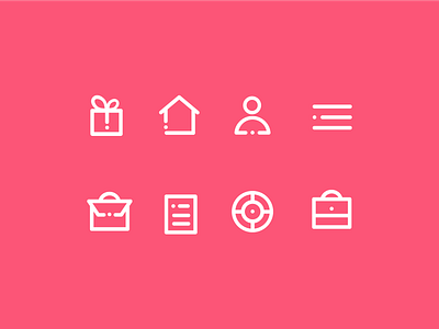 Personal Account Icons account brand business design dot gift home icons iconset invest line list menu minimal mintos target uidesign uxdesign web webdesign