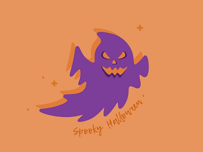 Spooky Halloween ghost graphic design halloween illustration simple