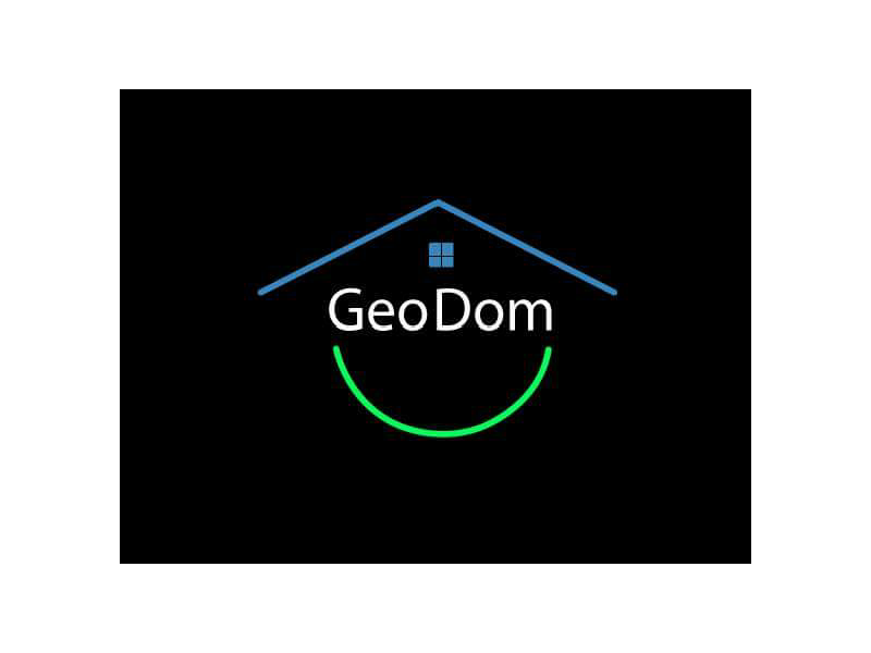 Geo Dom Logo house home graph design simple line earth contest brand logo