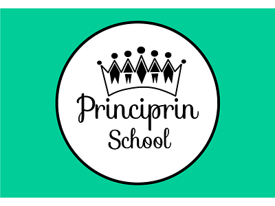 Principrin School children contest design logo playful school simple