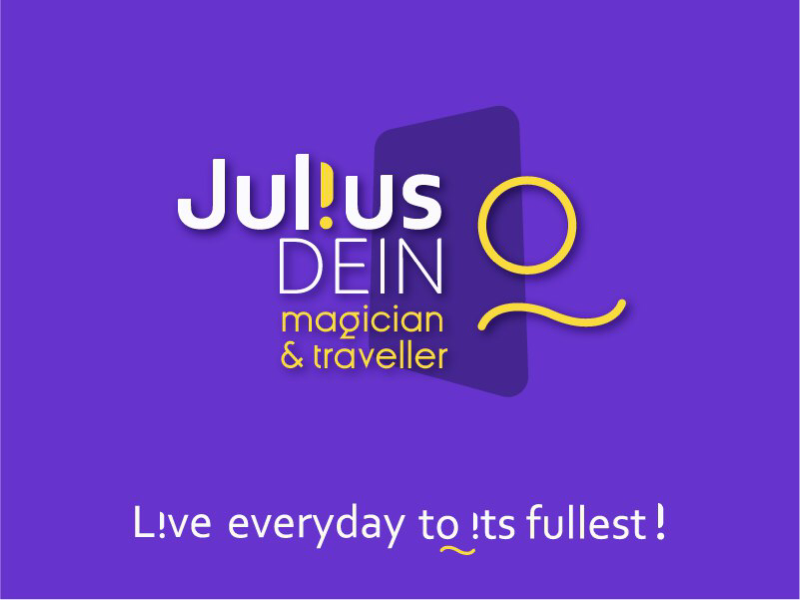 Julius Dein Logo dynamic logo design system graphic design design project magic purple logotype branding logo design