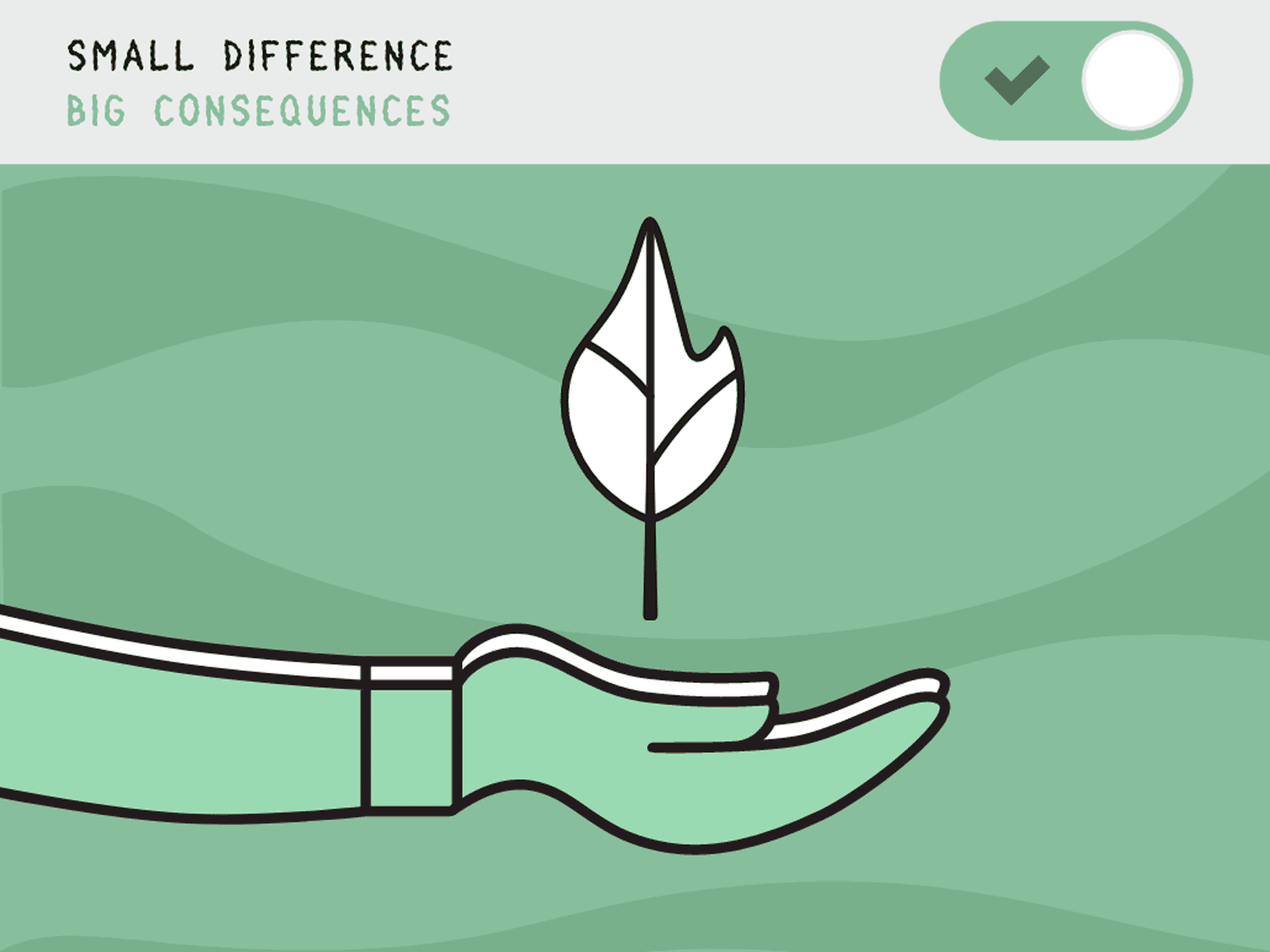 Small Difference / Big Consequences animation awareness eco ecology fire future graphicdesign green grow illustration simple storytell think tree vector visual art webdesign xd