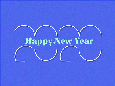 2020 2020 creation design dribble happy new year hidden illustration lines new years shape simple typography