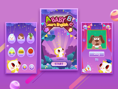 Baby Learn English APP Design app design icon illustration ui ux