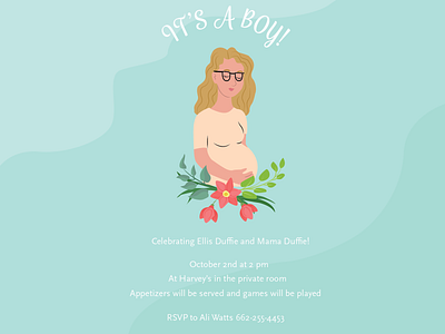 Baby Shower Invite design illustration