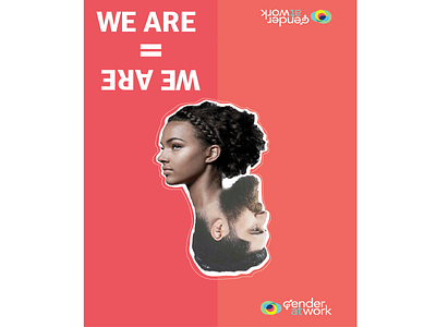 Gender at Work Poster branding graphic design illustration