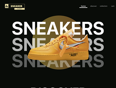 Sneaker Closet design typography ui