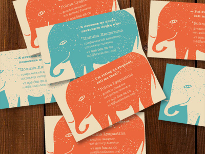 Riding an elephant business card for illustrator business card illustration