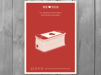 Poster for We Heart Pics illustration poster