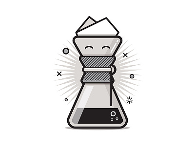 Mr. Kemex character chemex coffee coffee shop icon iconography illustration vector