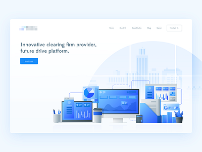 Financial Service Illustration 1 flat gradient illustration interface landing page web