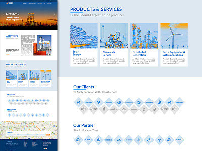 Petrochemical (Oil & Gas) homepage landing landing page oil gas page petrochemical products ui web webdesign website
