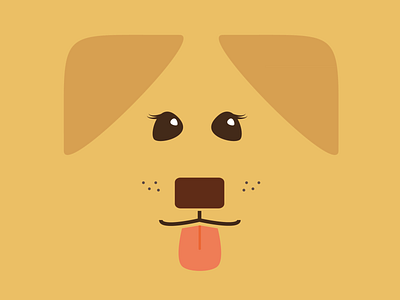 Flat Dog avatar dog dog logo flat golden retriever icon vector