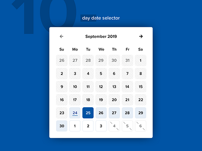 10 Day Date Selector