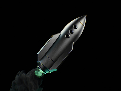 Rocket 3d aftereffects cinema 4d concept flame icon illustration redshift render rockets xparticles
