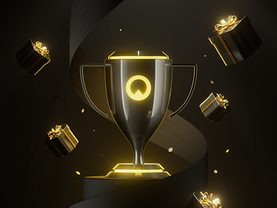 Black Friday Cup 3d black friday cup gold icon illustration render winner cup