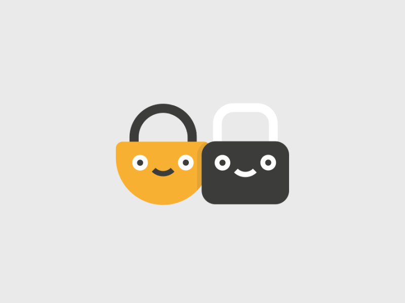 Funny locks animation characters fun happy lock motion design sticker