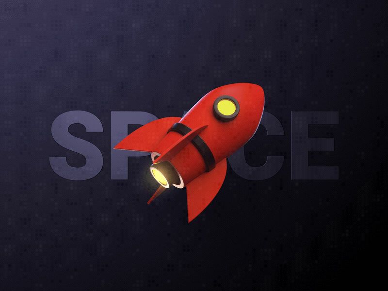 Rocket 3d after effects animation motion rocket space