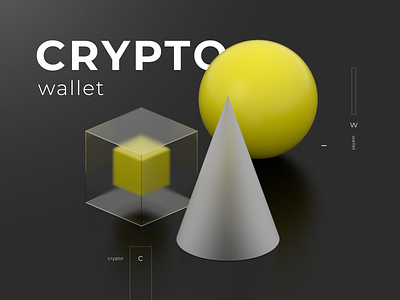 Crypto 3d abstract crypto design