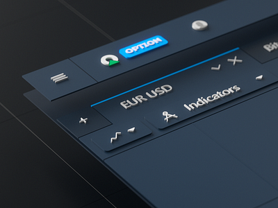 Trading platform 3d design finance trading ui