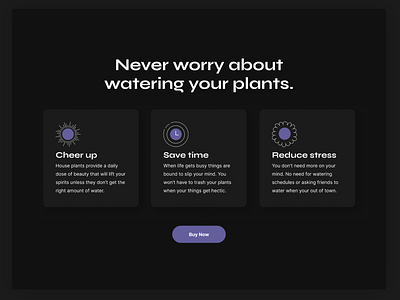 Water Your Plants clean dark design minimalist simple ui web design website
