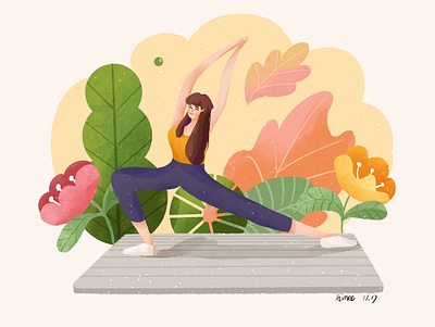 illustration for yoga design illustration 插图