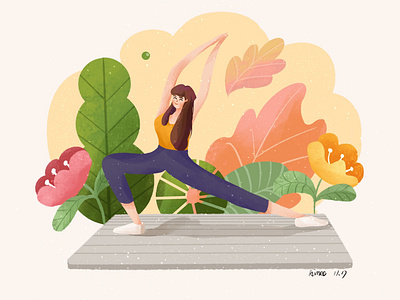 illustration for yoga design illustration 插图