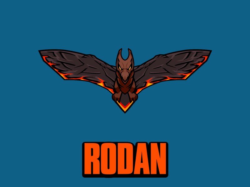 Rodan animated sticker animation character animation character design gif godzilla monster rodan warner bros
