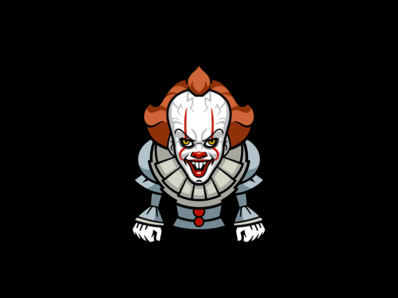 IT: Chapter 2 animated sticker cartooning character design clown gif horror it omg pennywise stephen king warner bros