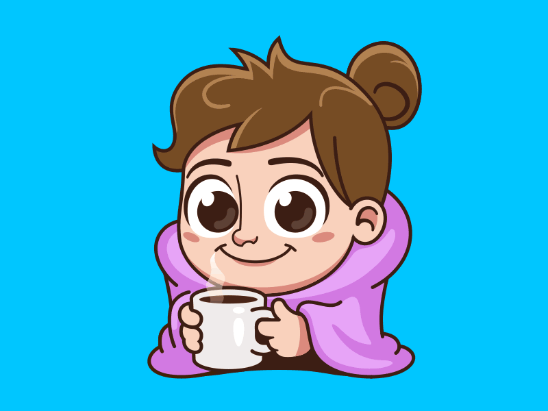 Coffee Time animated sticker cartooning character animation character design gif telegram