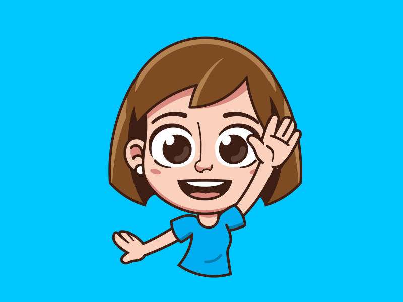 Hello animated sticker cartooning character animation character design gif telegram