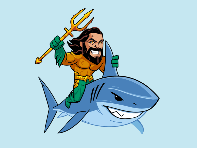 Aquaman - Animated sticker pack animated sticker animation aquaman character animation gif warner bros