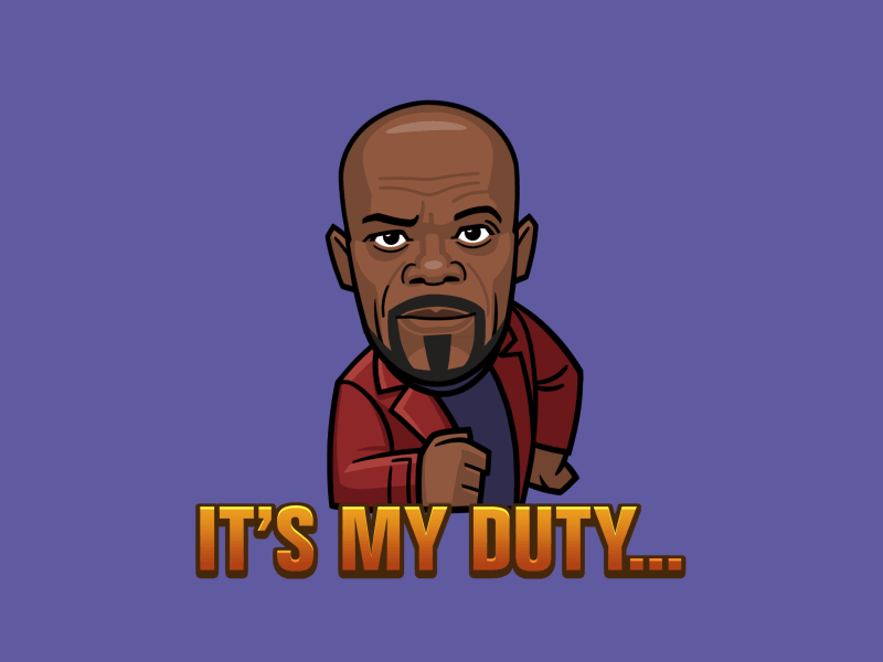 Shaft - Animated stickers animated sticker animation character animation character design gif samuel l jackson warner bros