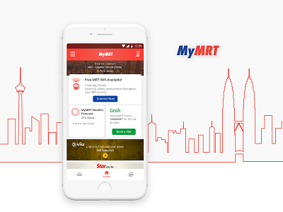 MyMRT App home screen