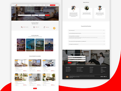 Education Malaysia website redesign accomodation education red redesign ui university ux webdesign website design