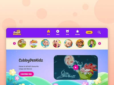 Kid's video subscription landing page