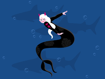 V A M P I R E character character design design girl illustration mermaid mermay mermay2020 people sea vampire vector