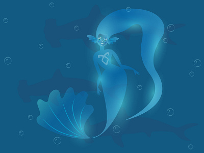 G H O S T design ghost girl illustration illustrator mermaid mermay mermay2020 ocean people sea vector